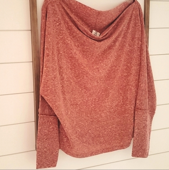 New! Heathered cotton free people Top Burnt orange - Picture 7 of 7